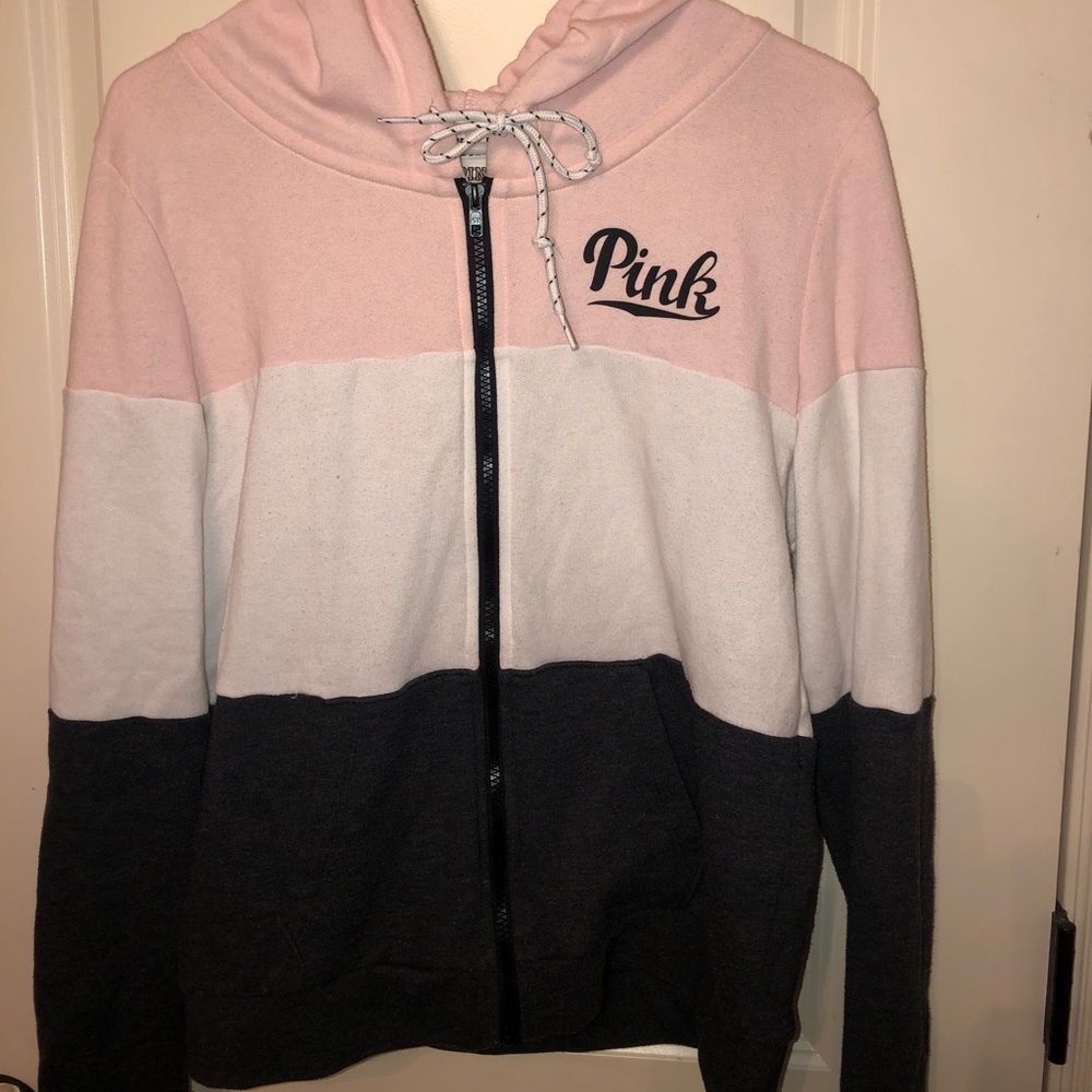 PINK casual zip up